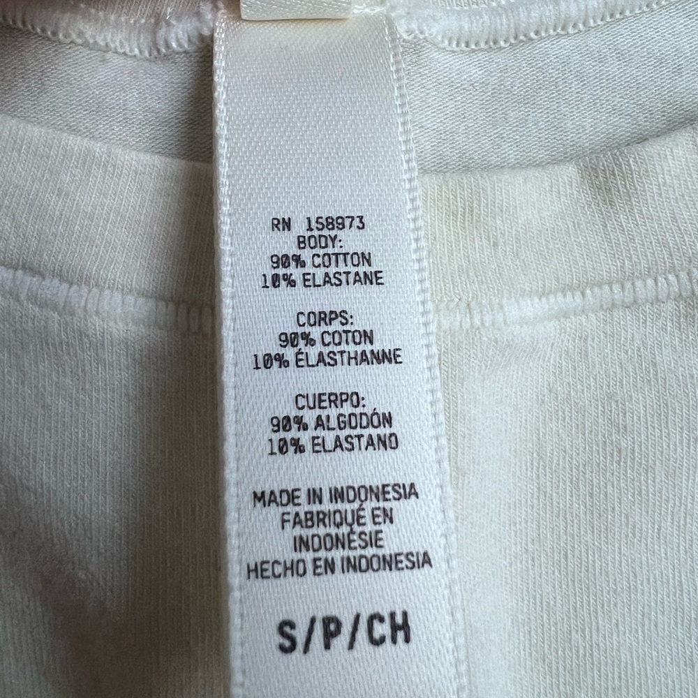 Skims cotton jersey long sleeve t shirt in bone - Picture 7 of 9